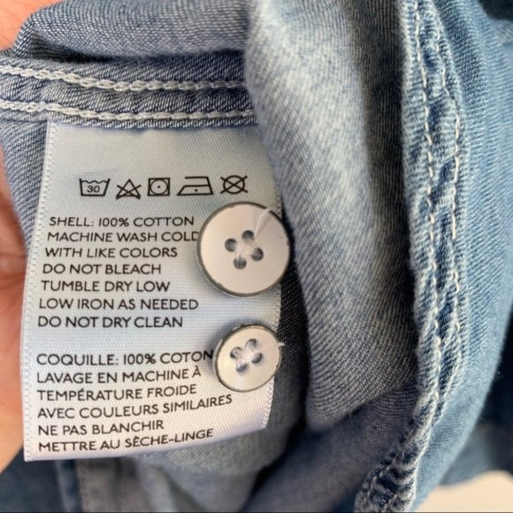 Urban Outfitters Koto Chambray denim western embroidered button shirt boho Top - Picture 9 of 11